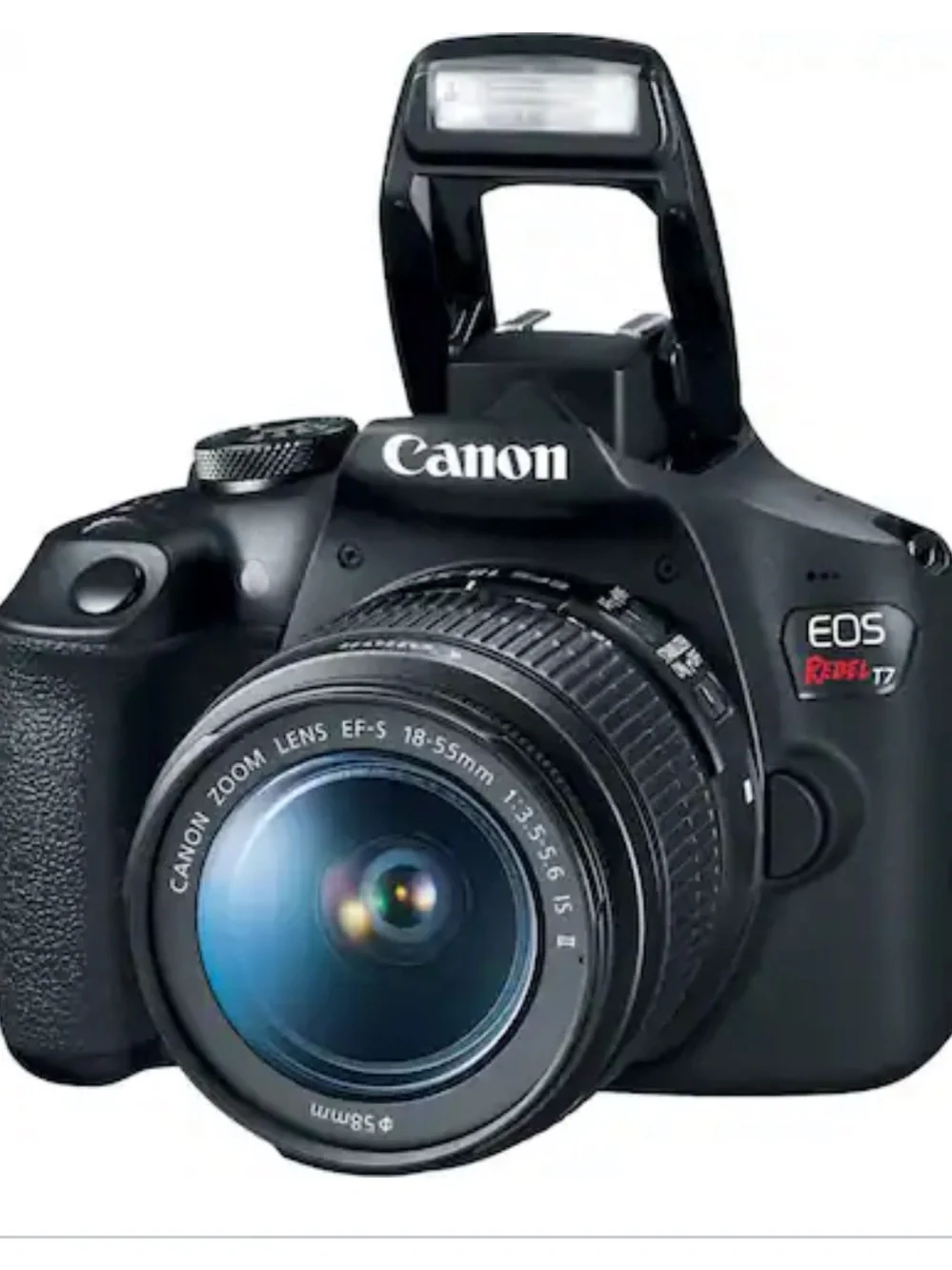 Canon Black EOS Rebel T7 with 18-55 MM Kit Lens